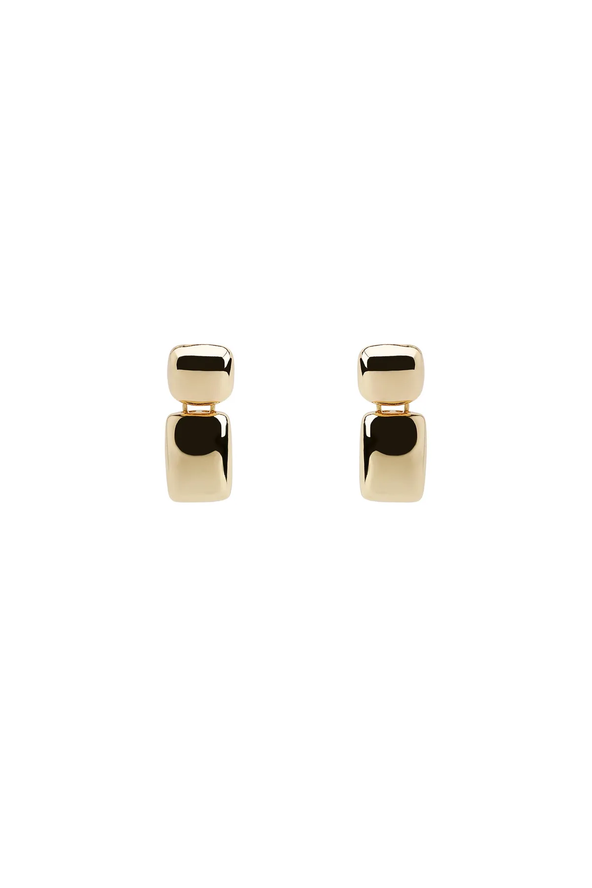 Zara Geometric Piece Metal Earrings