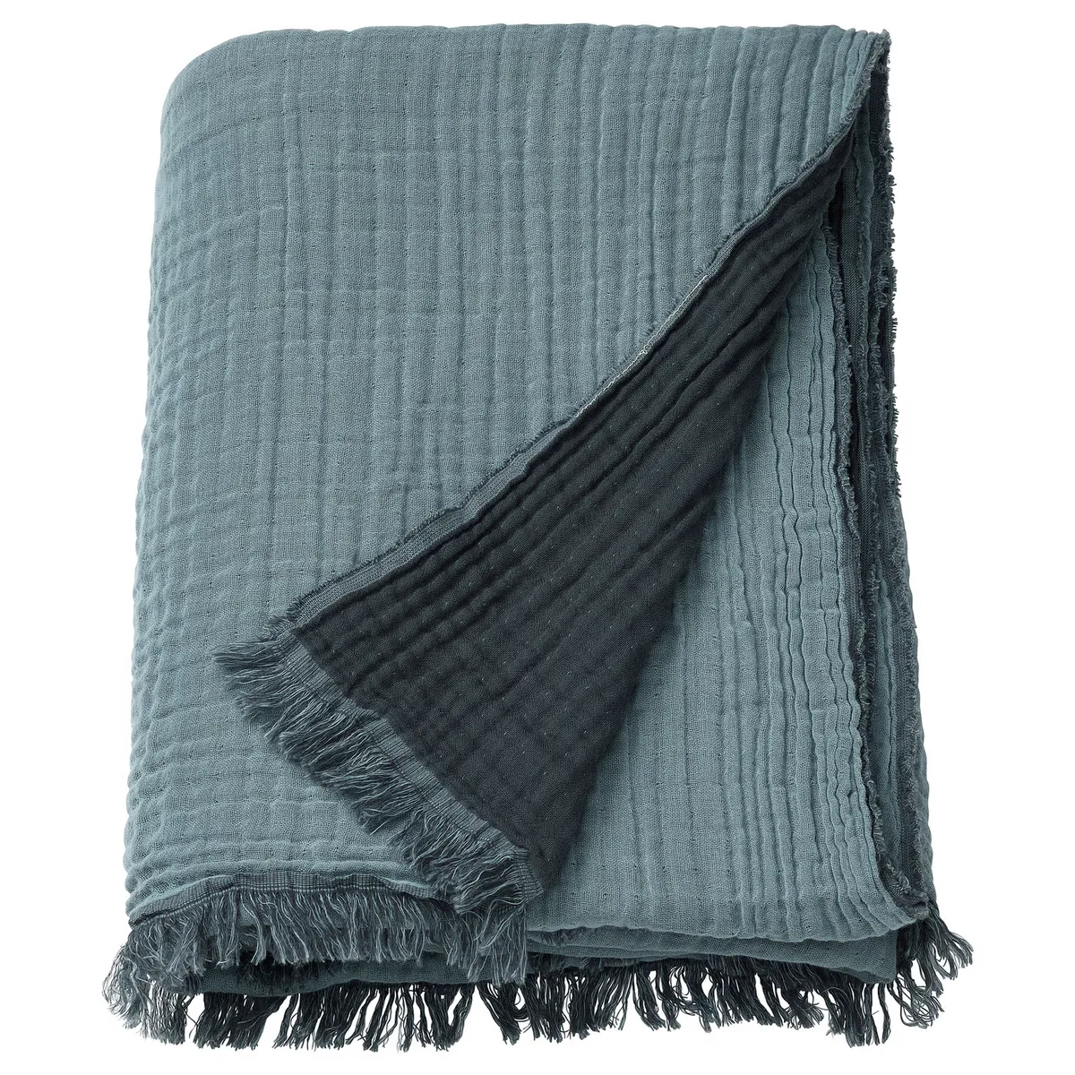 IKEA VALLKRASSING Throw - light blue-gray 59x79 "