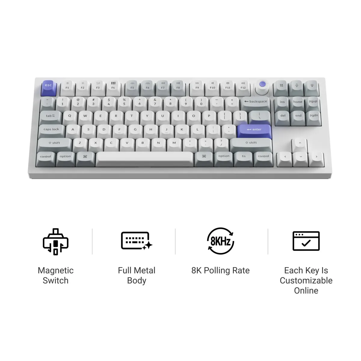 Keychron Q3 HE Klawiatura z przełącznikami magnetycznymi 8K