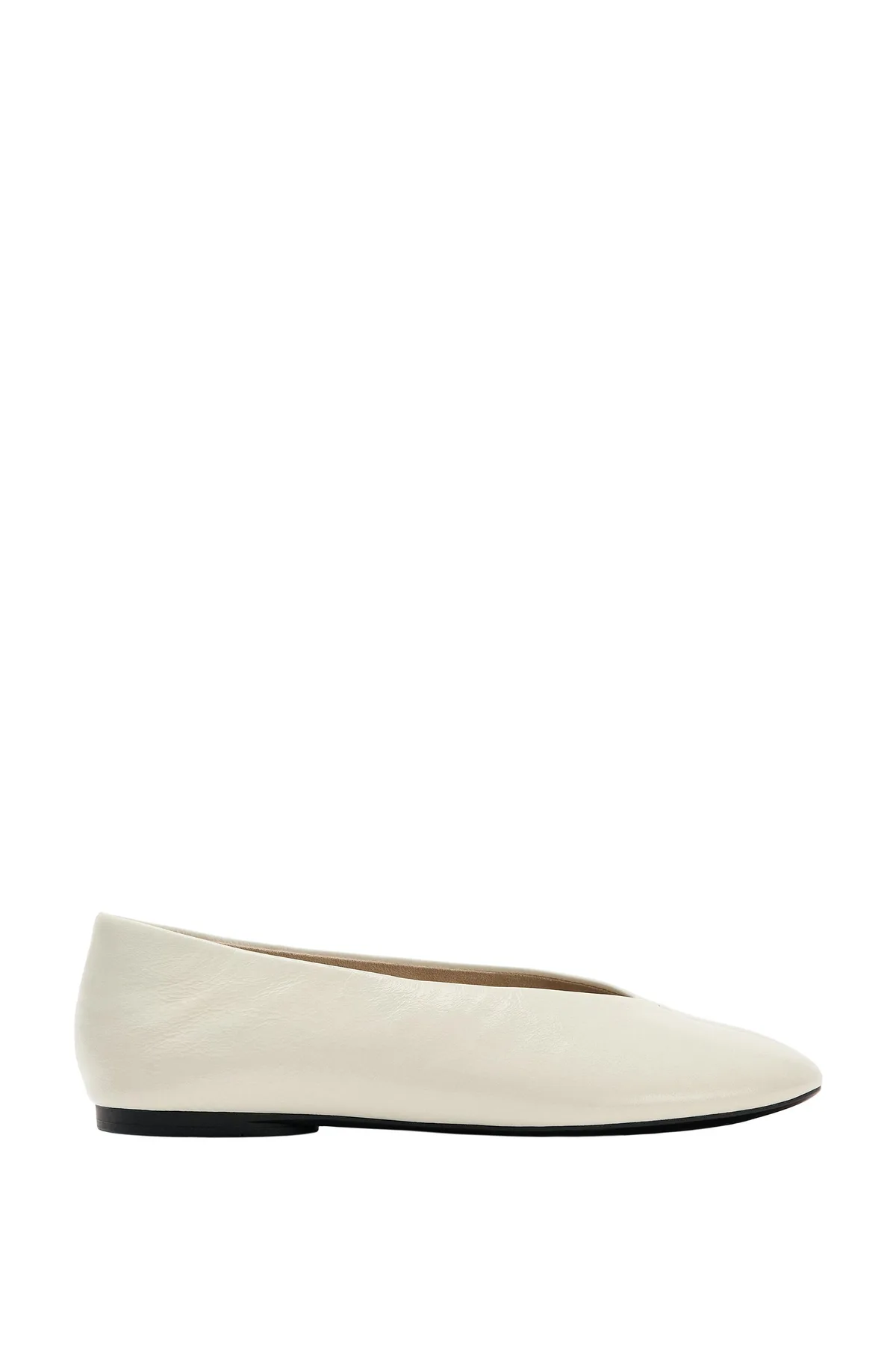 Zara Flat Leather Ballet Flats