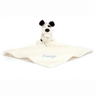 Jellycat Personalized Bashful Black & Cream Puppy Soother