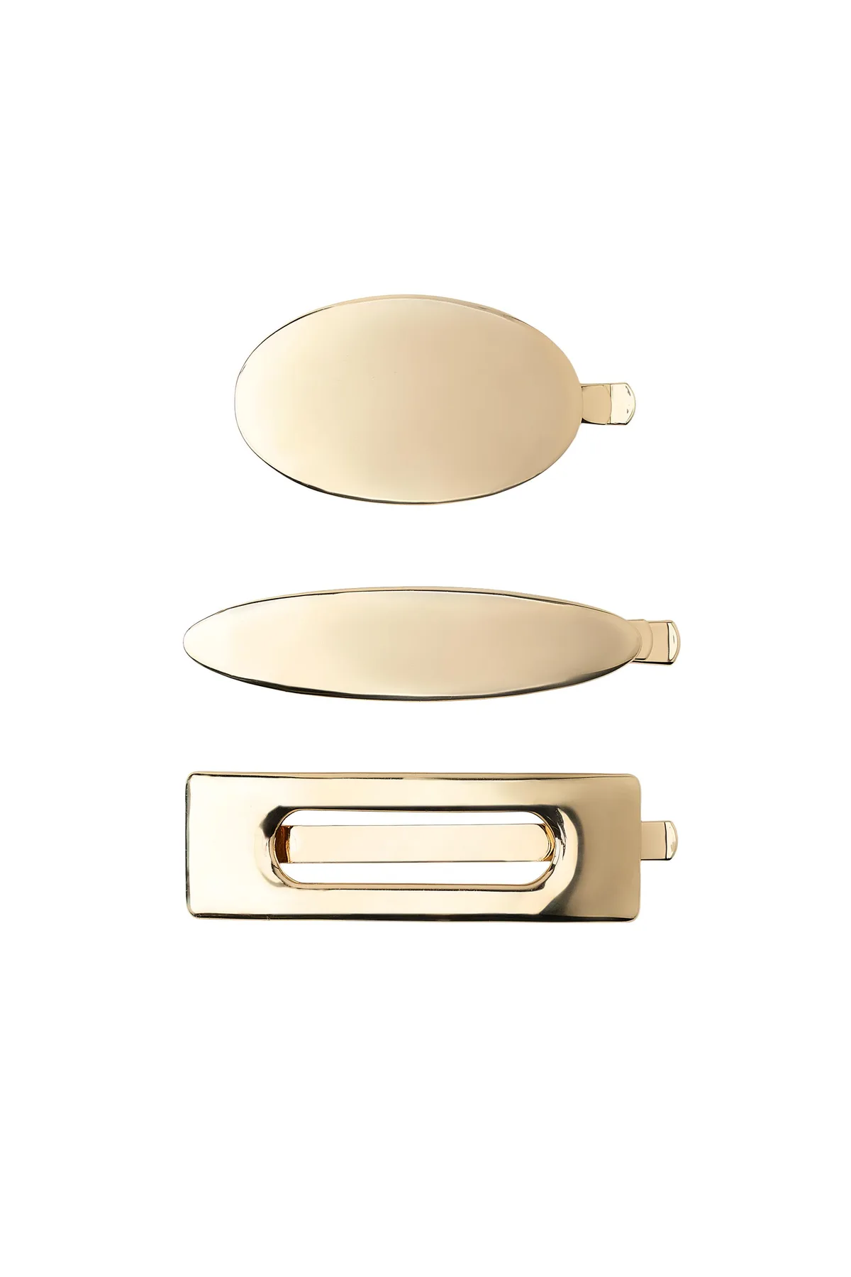 Zara 3-Pack of Geometric Metal Hair Slides