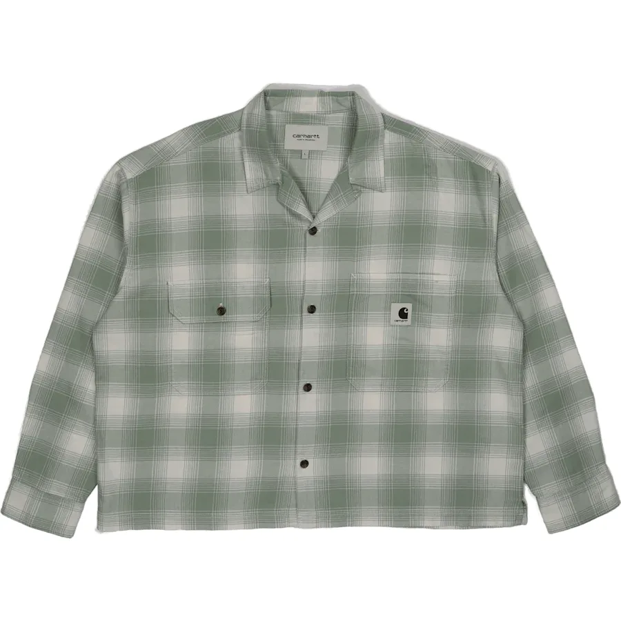 Carhartt WIP Long Sleeve Deaver Shirt Deaver Check, Misty Sage